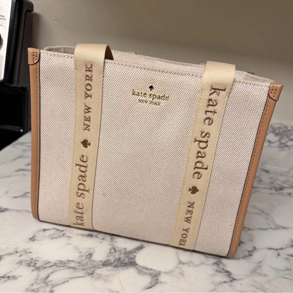 Kate Spade Cream and Tan small Tote Bag